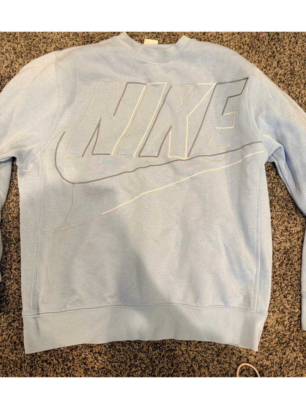 Nike Womens Light Blue Sweatshirt Bottoms - Logo Detail
